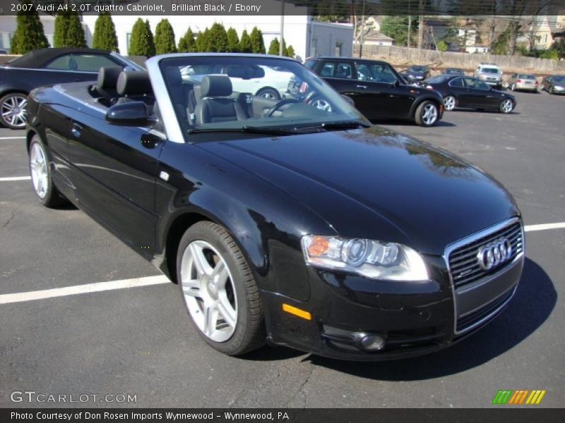 Brilliant Black / Ebony 2007 Audi A4 2.0T quattro Cabriolet