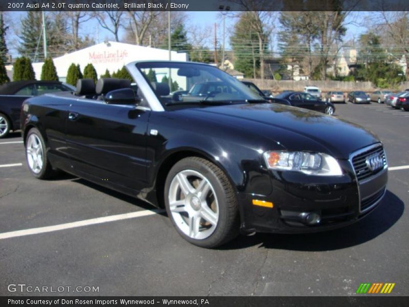 Brilliant Black / Ebony 2007 Audi A4 2.0T quattro Cabriolet