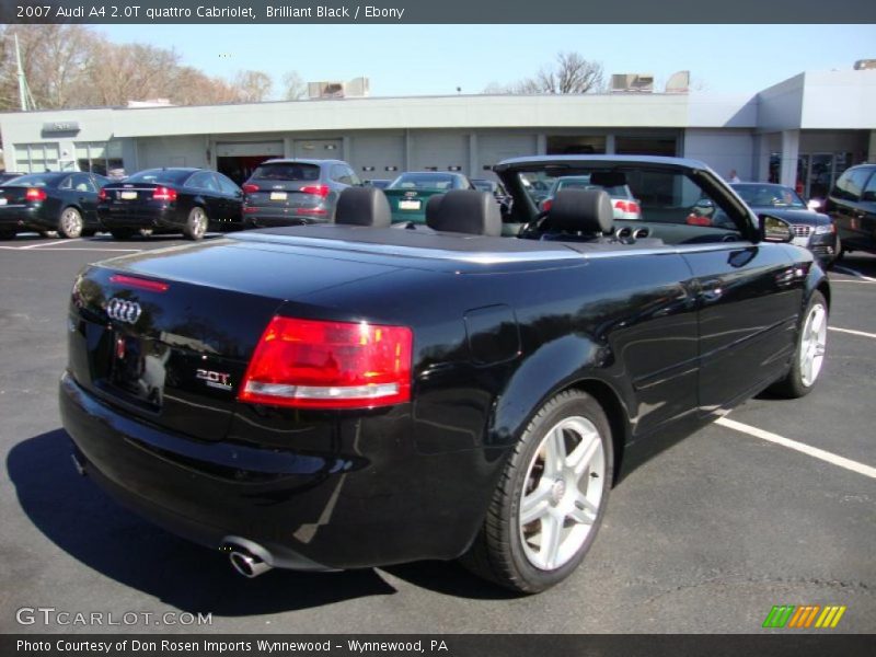 Brilliant Black / Ebony 2007 Audi A4 2.0T quattro Cabriolet