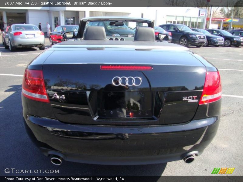 Brilliant Black / Ebony 2007 Audi A4 2.0T quattro Cabriolet