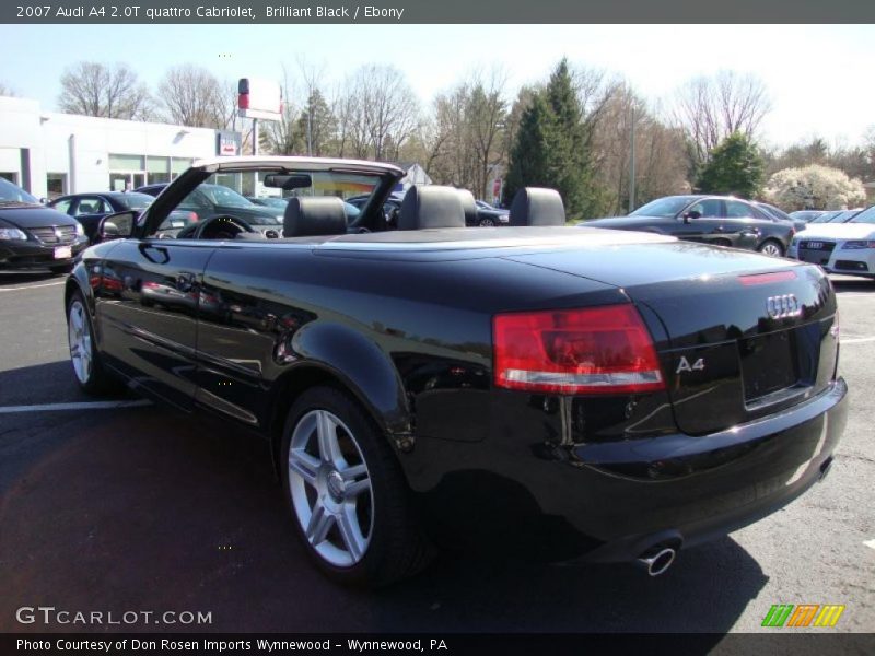 Brilliant Black / Ebony 2007 Audi A4 2.0T quattro Cabriolet