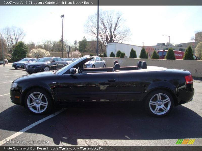 Brilliant Black / Ebony 2007 Audi A4 2.0T quattro Cabriolet