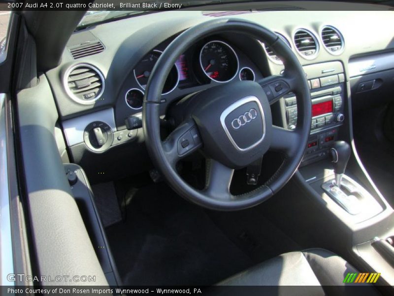 Brilliant Black / Ebony 2007 Audi A4 2.0T quattro Cabriolet