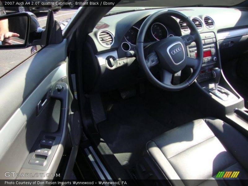 Brilliant Black / Ebony 2007 Audi A4 2.0T quattro Cabriolet