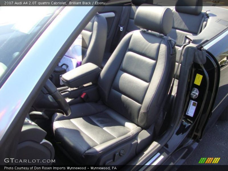 Brilliant Black / Ebony 2007 Audi A4 2.0T quattro Cabriolet