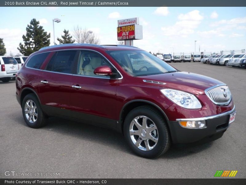 Red Jewel Tintcoat / Cashmere/Cocoa 2010 Buick Enclave CXL AWD