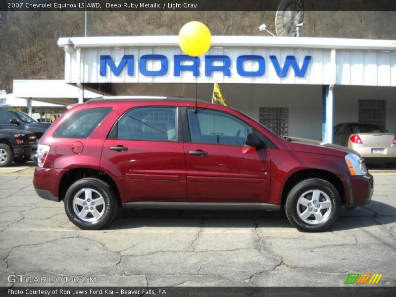 Deep Ruby Metallic / Light Gray 2007 Chevrolet Equinox LS AWD