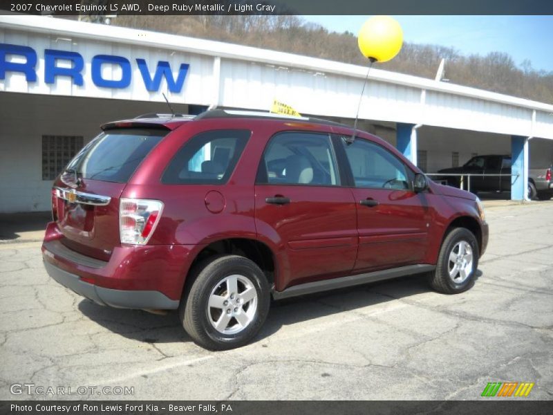 Deep Ruby Metallic / Light Gray 2007 Chevrolet Equinox LS AWD