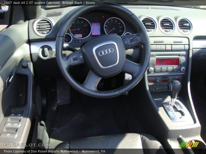Brilliant Black / Ebony 2007 Audi A4 2.0T quattro Cabriolet