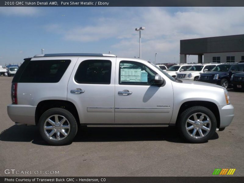 Pure Silver Metallic / Ebony 2010 GMC Yukon Denali AWD