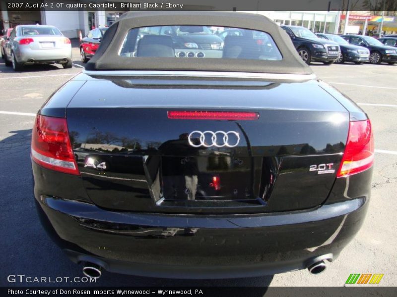 Brilliant Black / Ebony 2007 Audi A4 2.0T quattro Cabriolet