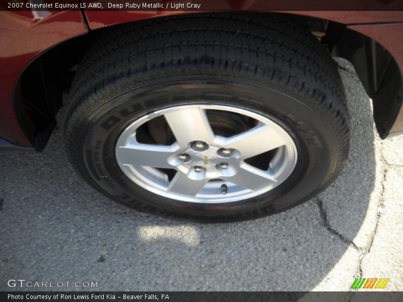 Deep Ruby Metallic / Light Gray 2007 Chevrolet Equinox LS AWD