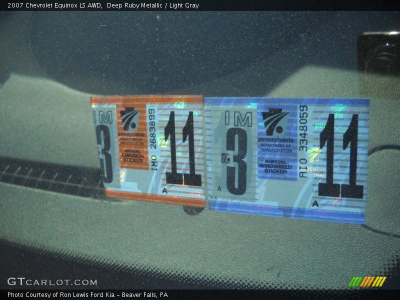 Deep Ruby Metallic / Light Gray 2007 Chevrolet Equinox LS AWD