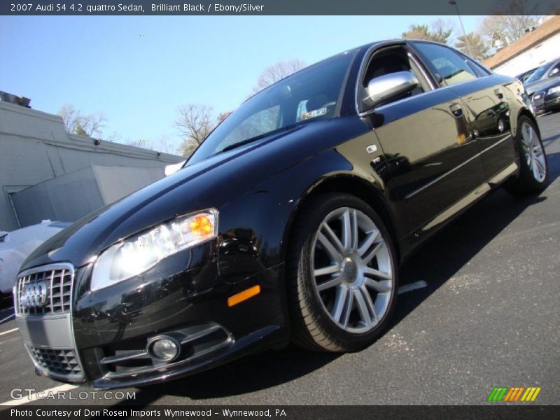 Brilliant Black / Ebony/Silver 2007 Audi S4 4.2 quattro Sedan