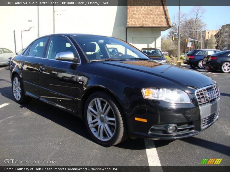 Brilliant Black / Ebony/Silver 2007 Audi S4 4.2 quattro Sedan