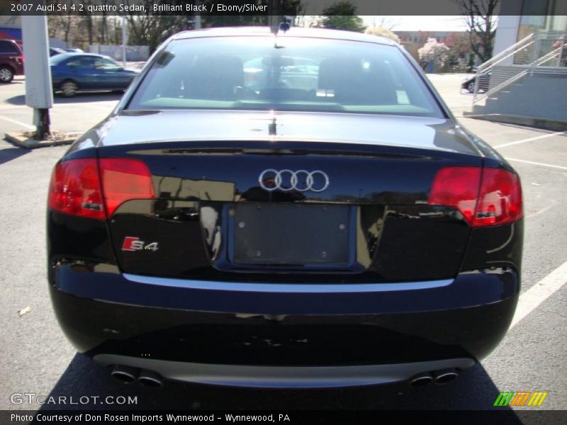 Brilliant Black / Ebony/Silver 2007 Audi S4 4.2 quattro Sedan
