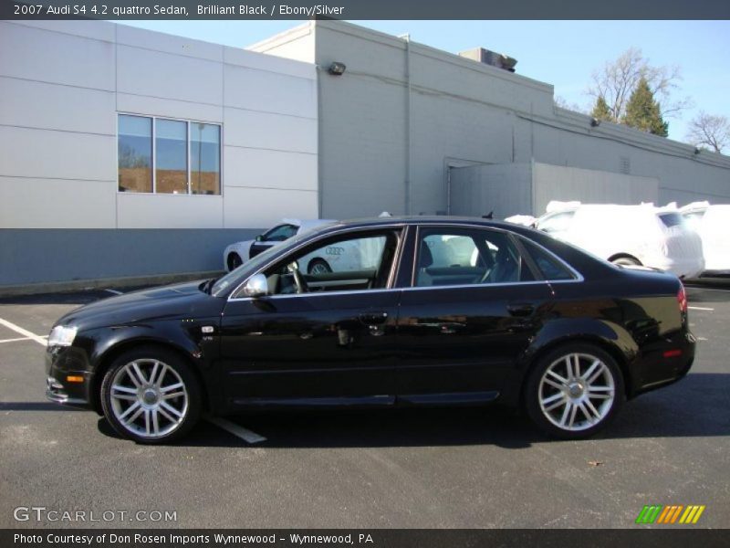 Brilliant Black / Ebony/Silver 2007 Audi S4 4.2 quattro Sedan