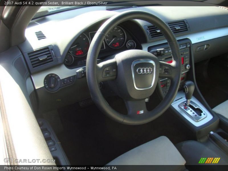 Brilliant Black / Ebony/Silver 2007 Audi S4 4.2 quattro Sedan