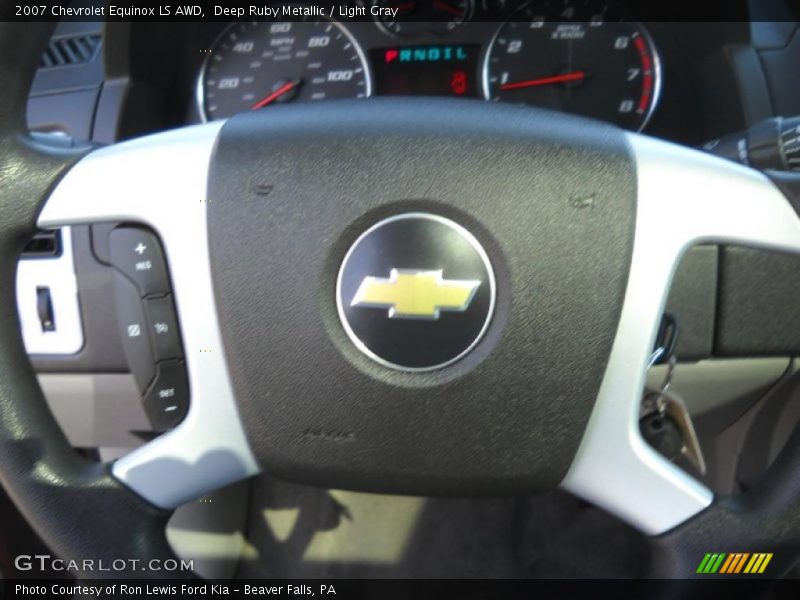 Deep Ruby Metallic / Light Gray 2007 Chevrolet Equinox LS AWD