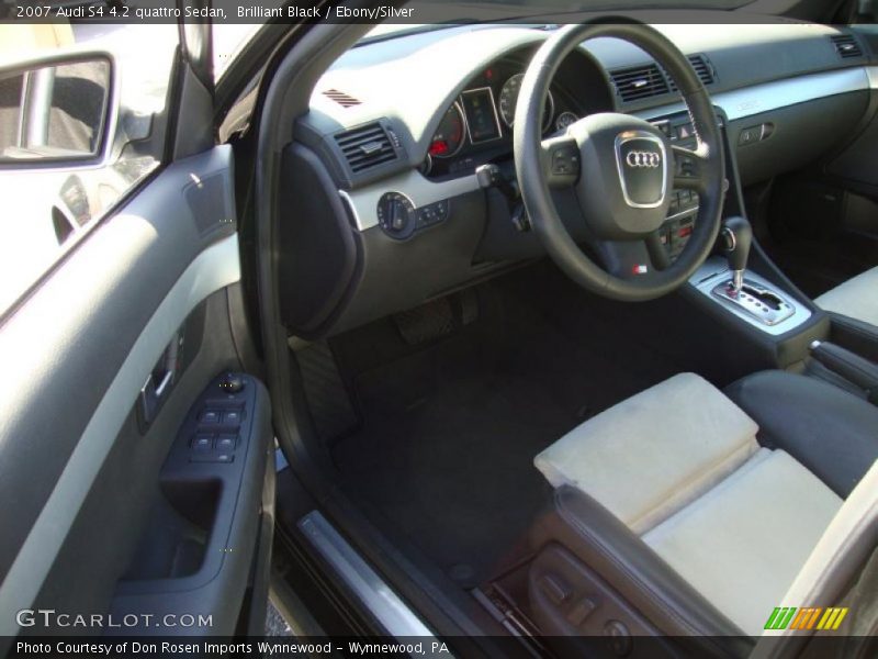 Brilliant Black / Ebony/Silver 2007 Audi S4 4.2 quattro Sedan