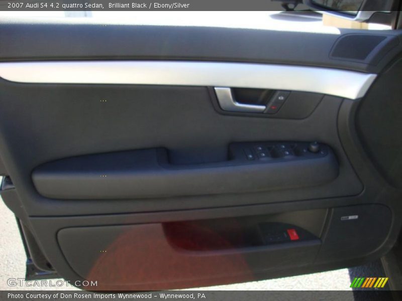 Brilliant Black / Ebony/Silver 2007 Audi S4 4.2 quattro Sedan