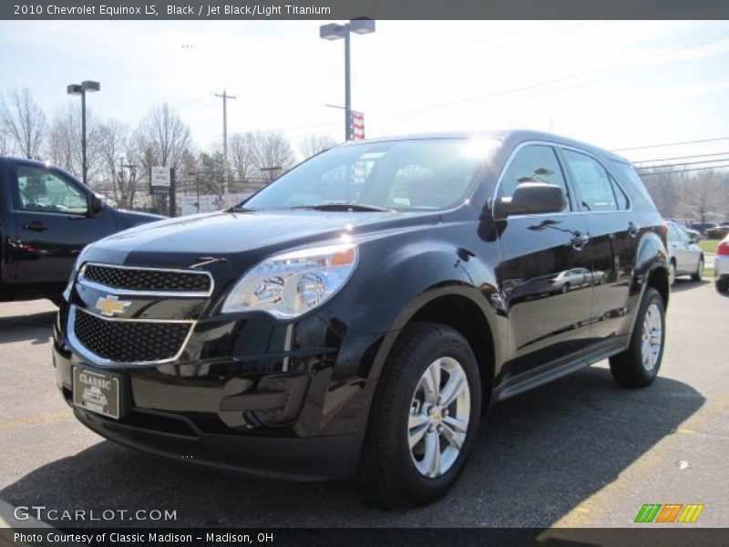 Black / Jet Black/Light Titanium 2010 Chevrolet Equinox LS