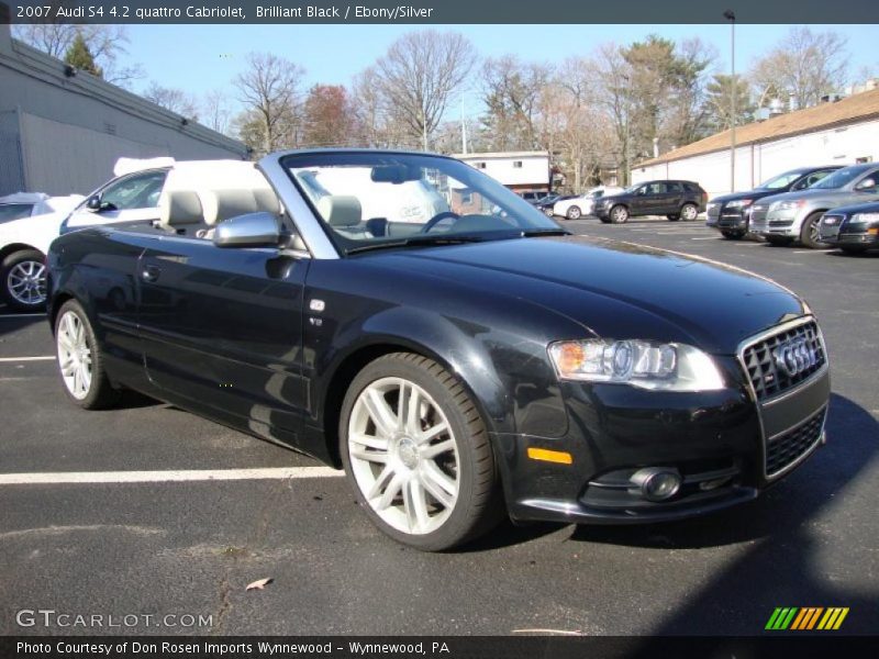 Brilliant Black / Ebony/Silver 2007 Audi S4 4.2 quattro Cabriolet