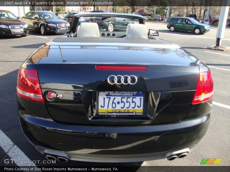 Brilliant Black / Ebony/Silver 2007 Audi S4 4.2 quattro Cabriolet
