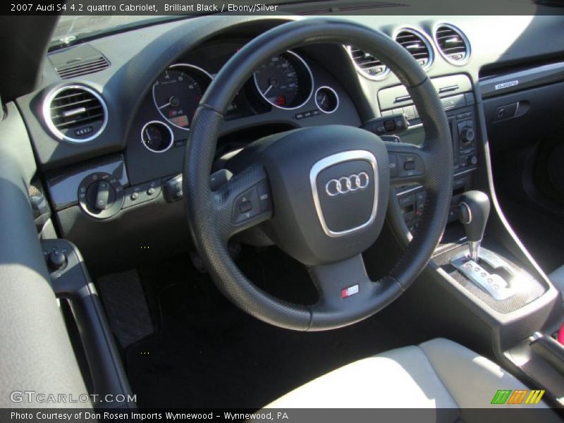 Brilliant Black / Ebony/Silver 2007 Audi S4 4.2 quattro Cabriolet