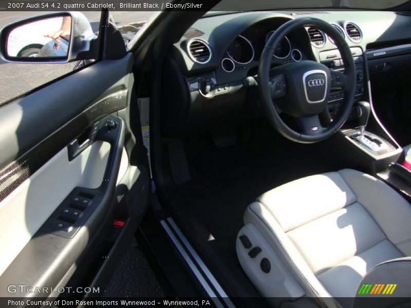 Brilliant Black / Ebony/Silver 2007 Audi S4 4.2 quattro Cabriolet