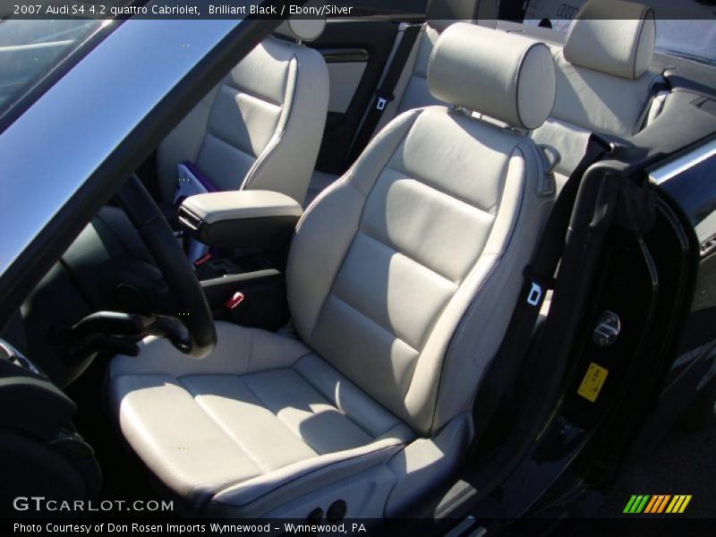 Brilliant Black / Ebony/Silver 2007 Audi S4 4.2 quattro Cabriolet