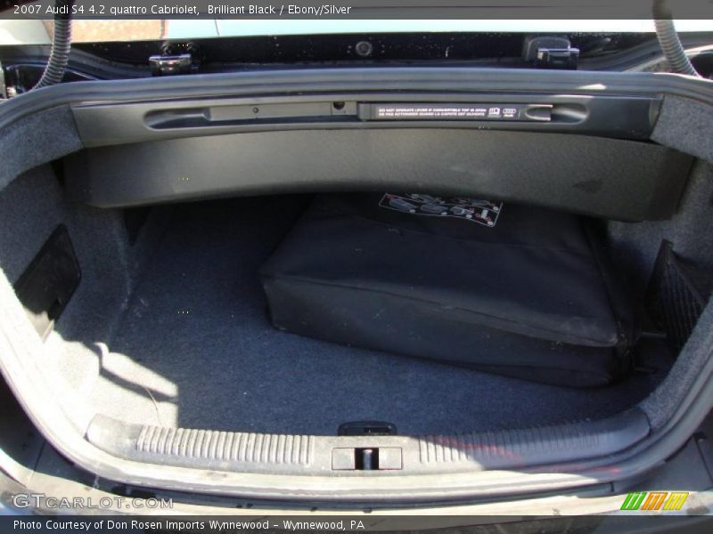 Brilliant Black / Ebony/Silver 2007 Audi S4 4.2 quattro Cabriolet