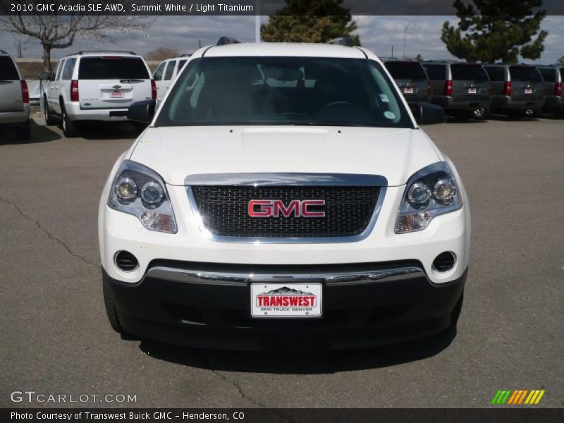 Summit White / Light Titanium 2010 GMC Acadia SLE AWD