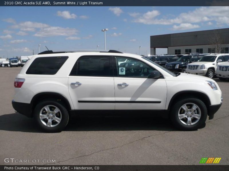 Summit White / Light Titanium 2010 GMC Acadia SLE AWD