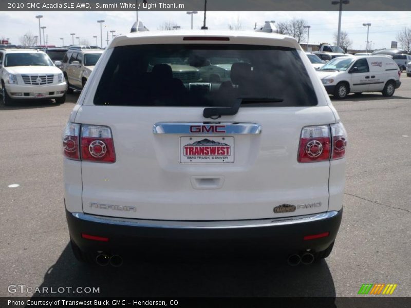 Summit White / Light Titanium 2010 GMC Acadia SLE AWD