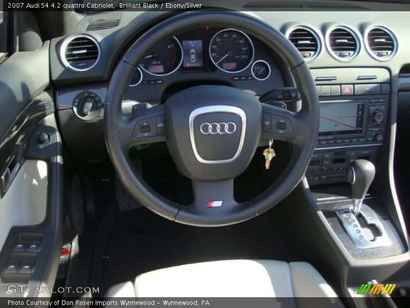 Brilliant Black / Ebony/Silver 2007 Audi S4 4.2 quattro Cabriolet