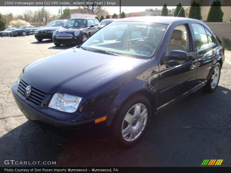 Atlantic Blue Pearl / Beige 2000 Volkswagen Jetta GLS VR6 Sedan