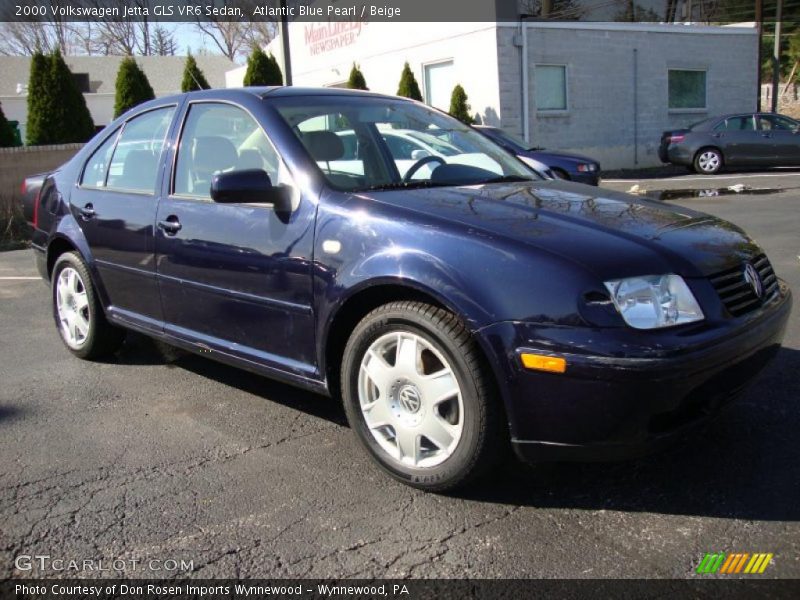 Atlantic Blue Pearl / Beige 2000 Volkswagen Jetta GLS VR6 Sedan