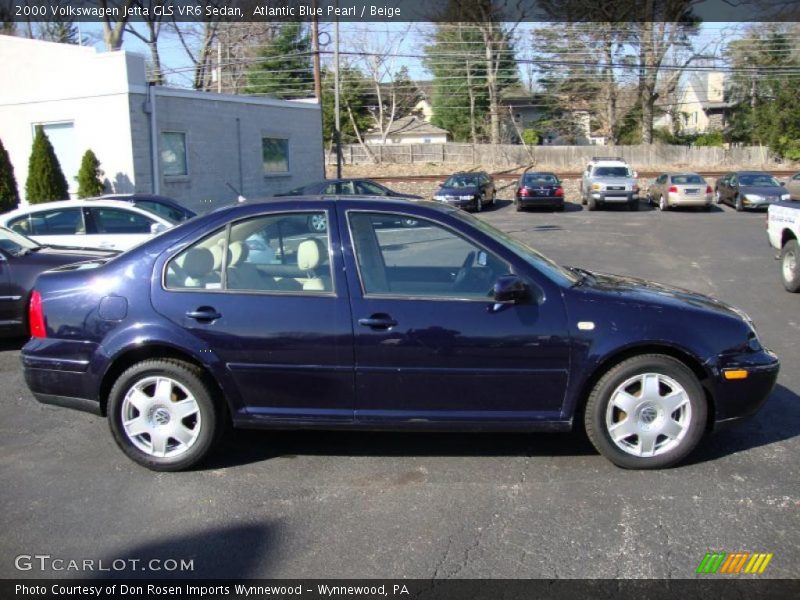 Atlantic Blue Pearl / Beige 2000 Volkswagen Jetta GLS VR6 Sedan