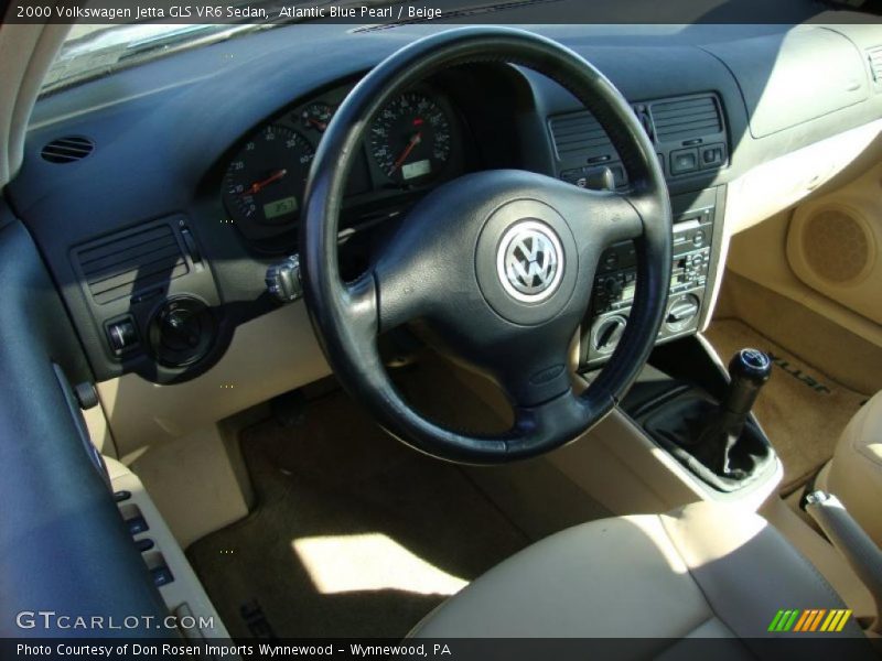 Atlantic Blue Pearl / Beige 2000 Volkswagen Jetta GLS VR6 Sedan
