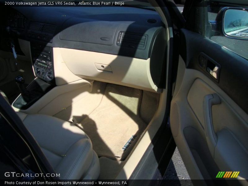 Atlantic Blue Pearl / Beige 2000 Volkswagen Jetta GLS VR6 Sedan