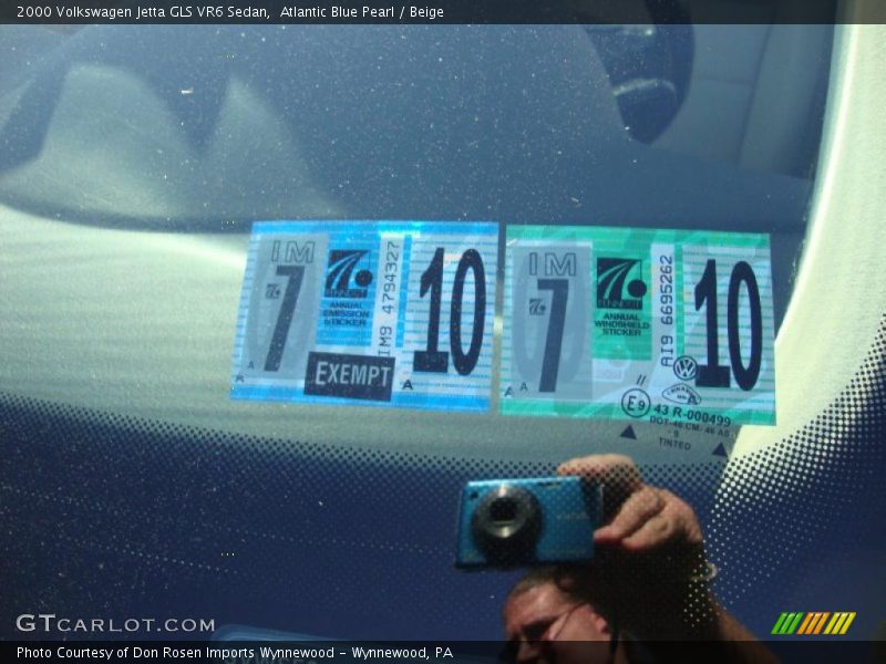 Atlantic Blue Pearl / Beige 2000 Volkswagen Jetta GLS VR6 Sedan