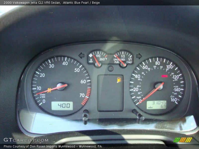 Atlantic Blue Pearl / Beige 2000 Volkswagen Jetta GLS VR6 Sedan