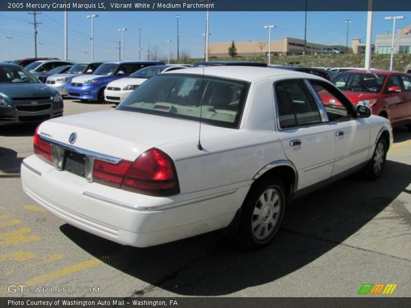 Vibrant White / Medium Parchment 2005 Mercury Grand Marquis LS