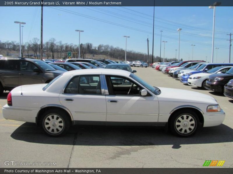 Vibrant White / Medium Parchment 2005 Mercury Grand Marquis LS