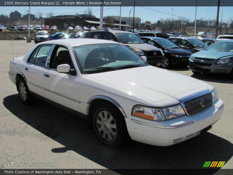 Vibrant White / Medium Parchment 2005 Mercury Grand Marquis LS