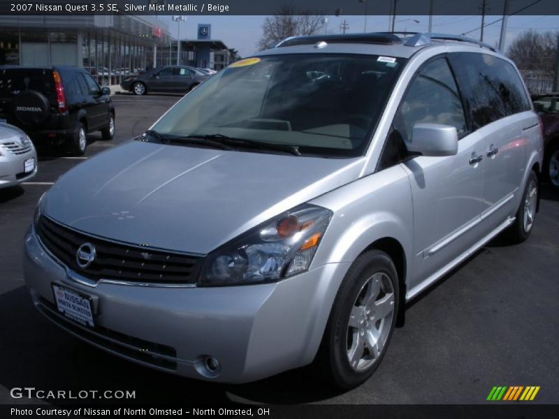 Silver Mist Metallic / Beige 2007 Nissan Quest 3.5 SE