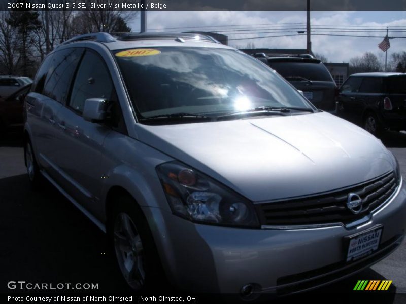 Silver Mist Metallic / Beige 2007 Nissan Quest 3.5 SE