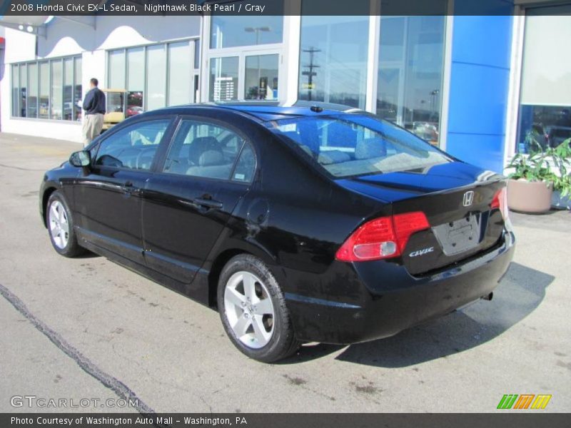Nighthawk Black Pearl / Gray 2008 Honda Civic EX-L Sedan