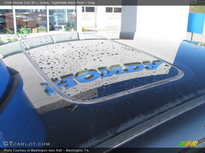 Nighthawk Black Pearl / Gray 2008 Honda Civic EX-L Sedan